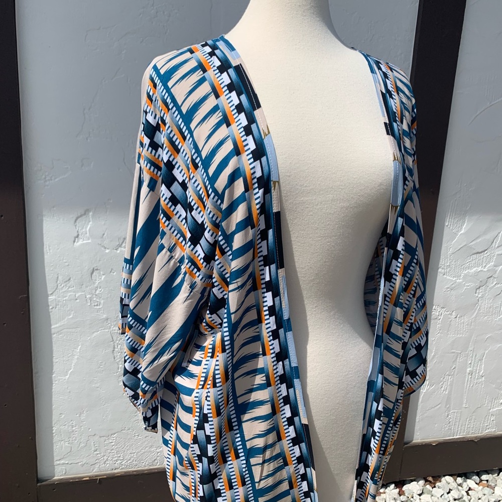 New Bohemian Kimono Duster Jacket Robe Swim Coverup - Picture 5 of 8